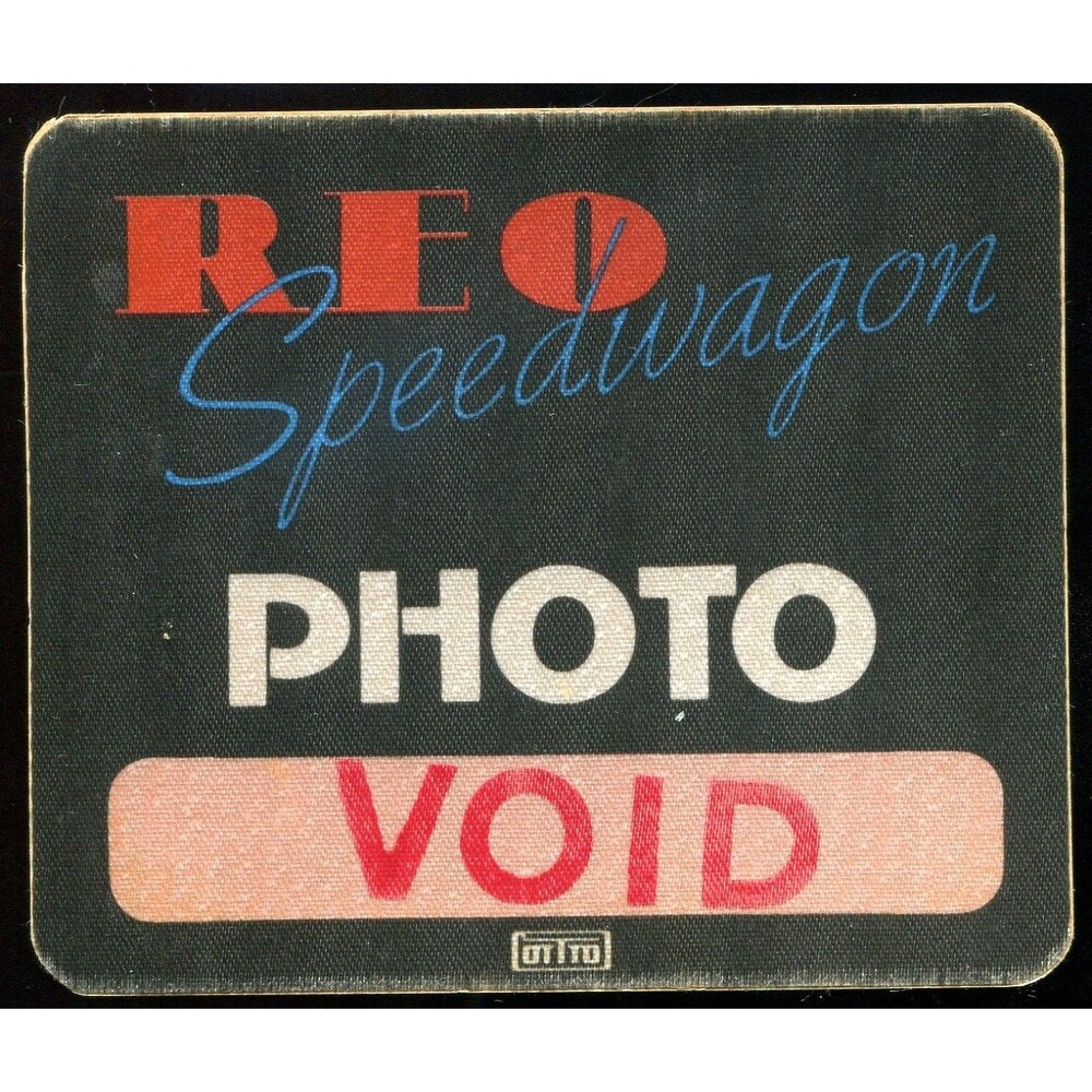 Vintage 1980 REO Speedwagon Concert Backstage Pass Photo